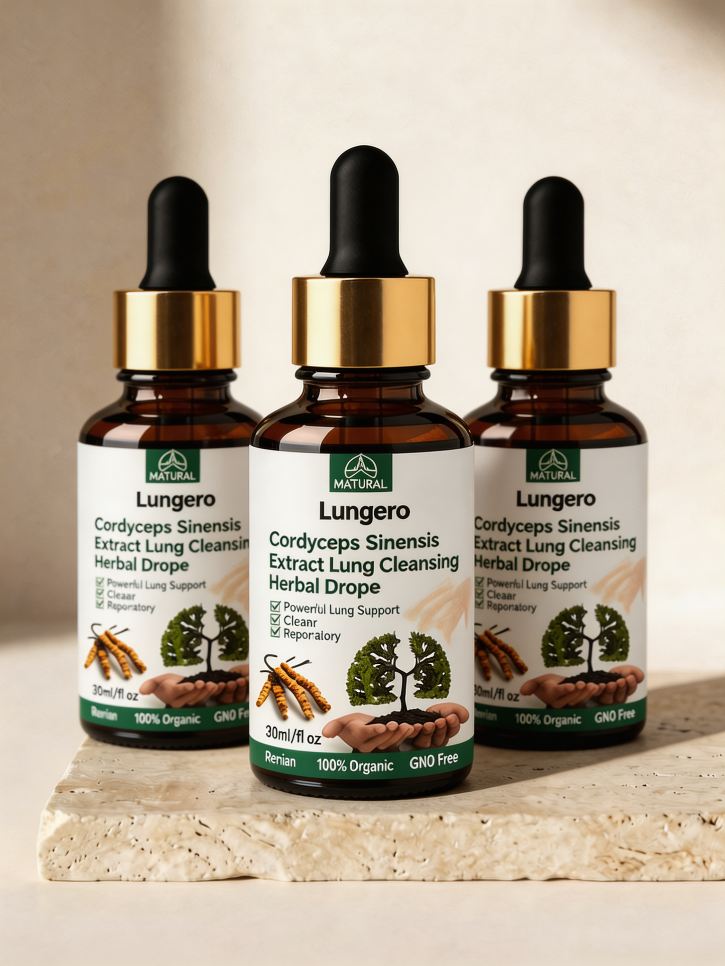 Lungero™ | Cordyceps Lung Support Drops | Respiratory & Breathing Support