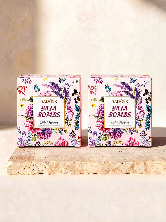 Dried Flower™ | Floral Bath Salt Fizzing Bath Bomb Set