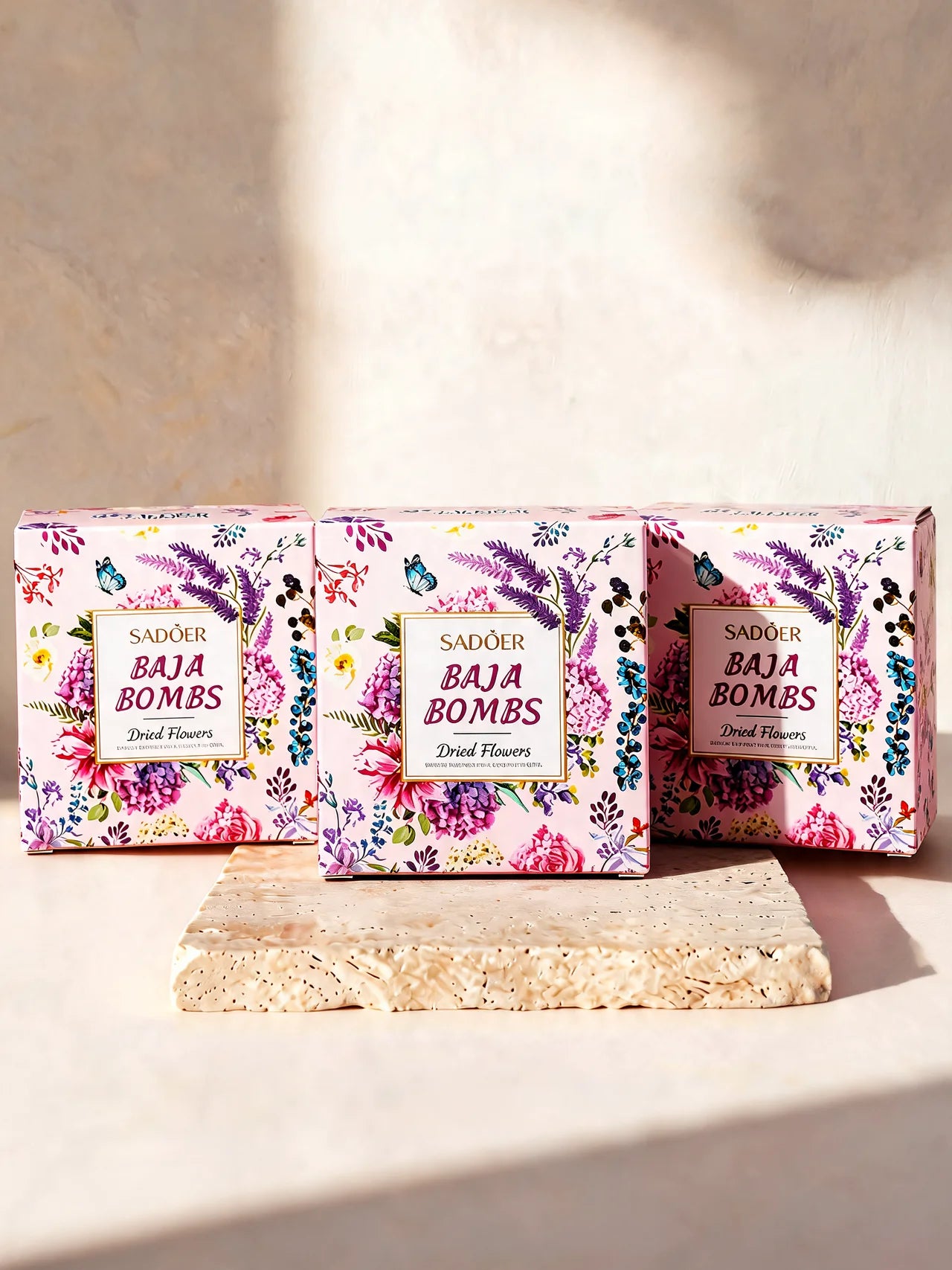 Dried Flower™ | Floral Bath Salt Fizzing Bath Bomb Set
