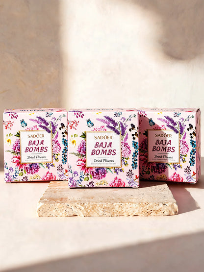 Dried Flower™ | Floral Bath Salt Fizzing Bath Bomb Set
